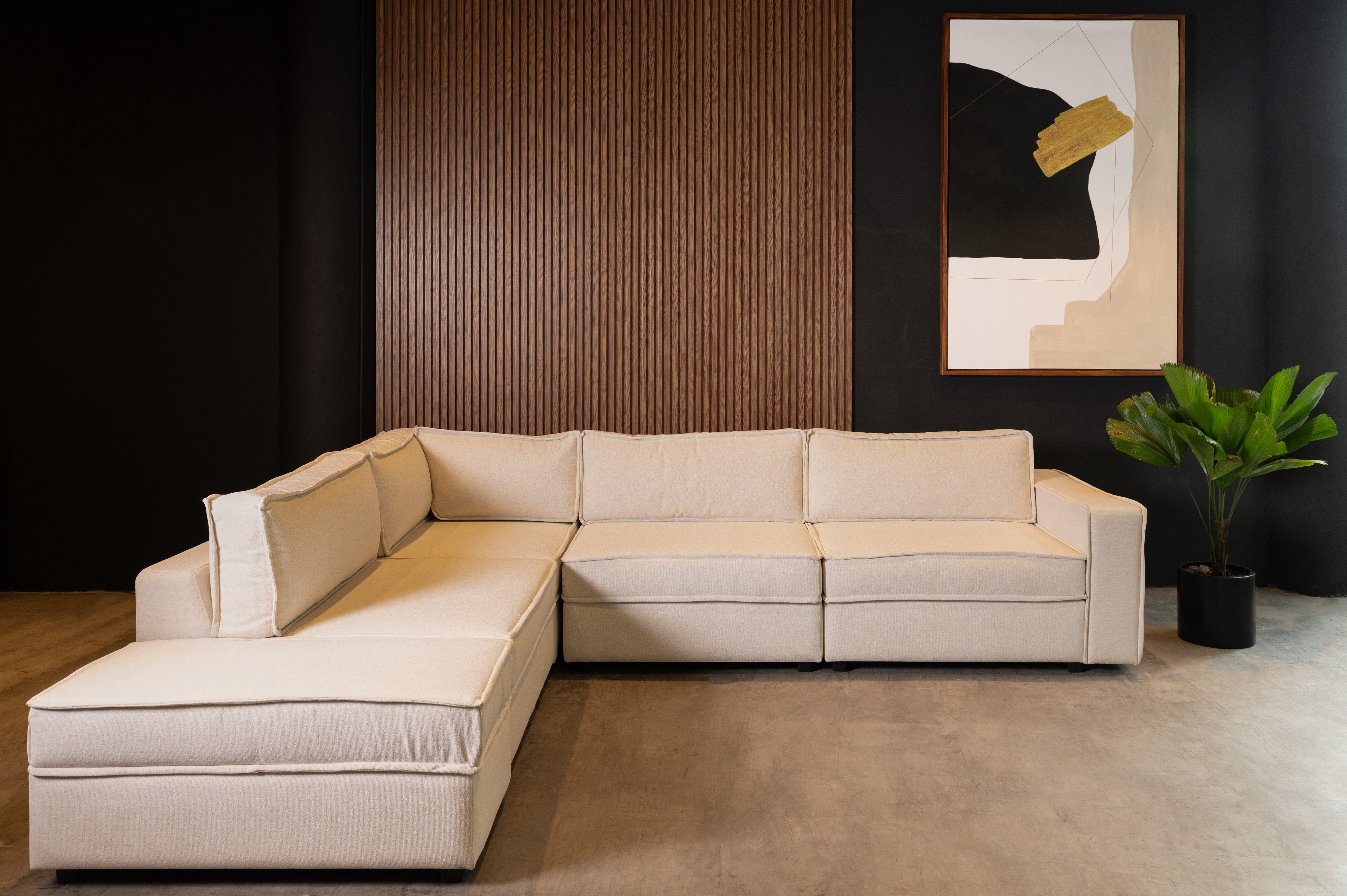 Sala Modular Tromso – Sofá en L Moderno y Funcional para Hogar