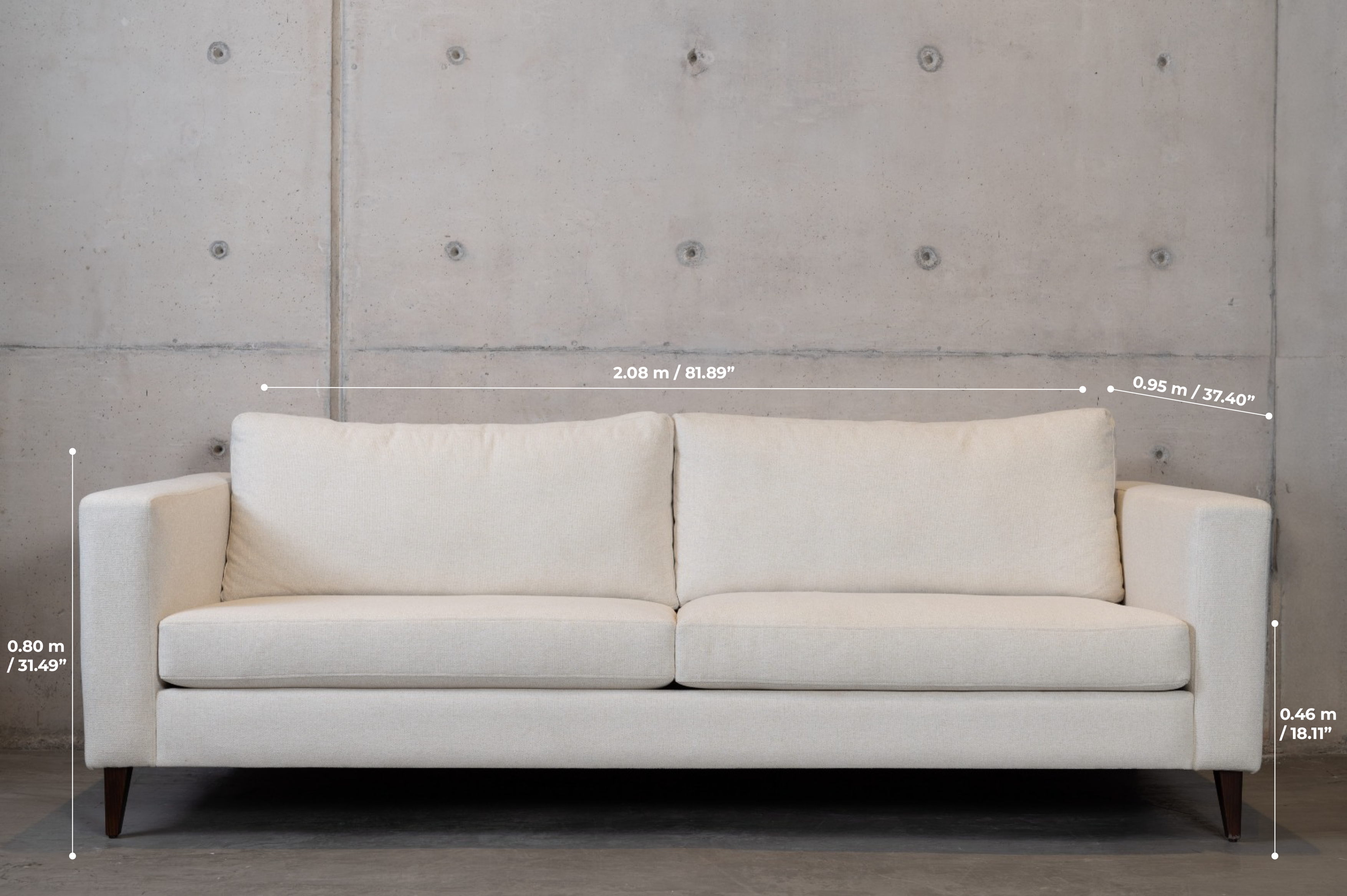 Sofá Terni – Sofá Moderno para Sala de Estilo Minimalista