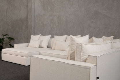 Escuadra Modular Biella – Sofá en L Moderno para Sala Familiar